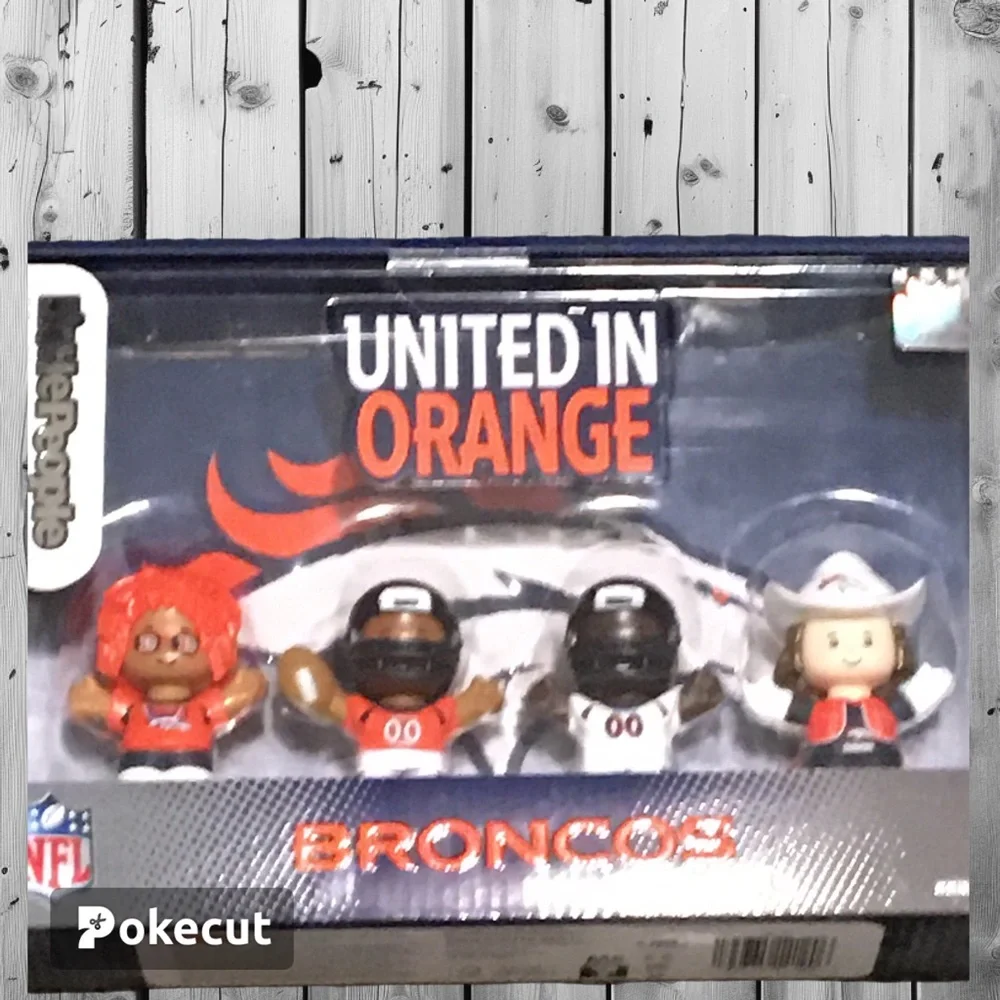 NFL Denver Broncos Action Figure Set - Black, White, Orange